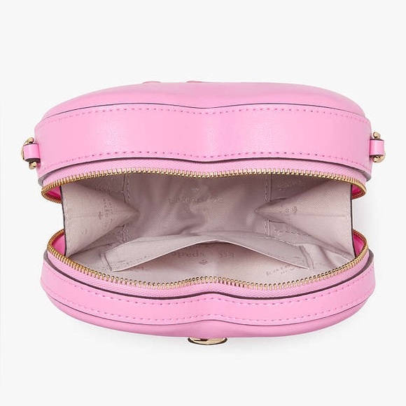 NWT-Kate Spade-Love Shack-3D Mini Heart🩷Crossbody-Surf Pink-$279 - Picture 14 of 15